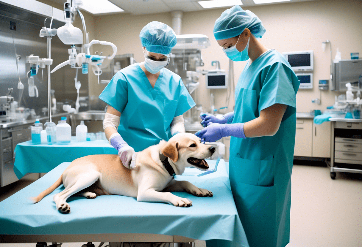 cirurgia de castração de cachorro